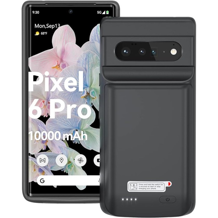 1-700x700 Google Pixel 6 Pro 10000mAh Protective Battery Case - Image 1