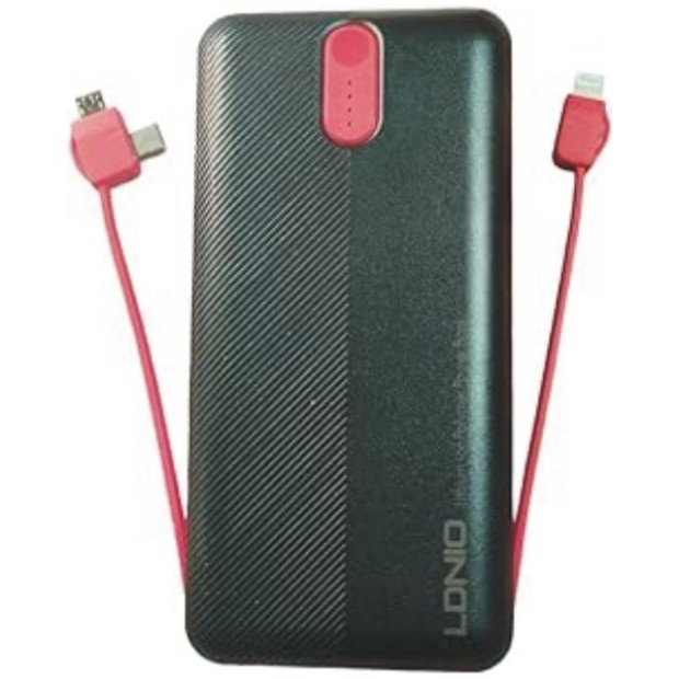 M1 LDNIO PL2014 Power Bank 20000mAh Built-In Dual Cable , High Density Li-Polymer - Image 1