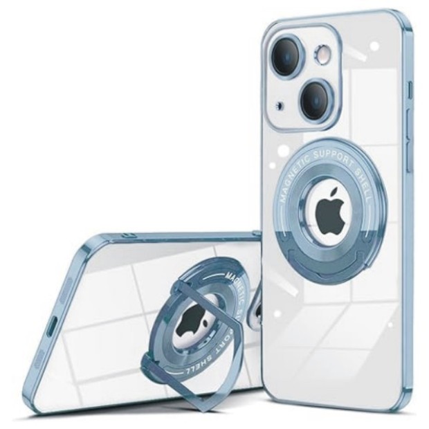 Magnetic_Clear_Case-620x620 IPhone 13 Case Compatible With MagSafe, Invisible Ring Holder Stand, Camera Lens Full Protection - Image 1