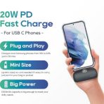 Portable Mini Charger, Power Bank With Type-C Connector 5000mA.H - Image 4