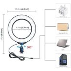 4 In 1 Vlogging Live Broadcast Smartphone Video Rig + 4.6 Inch Ring LED Selfie Light Tripod Mount - Image 2