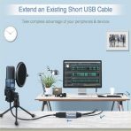 BlueRigger USB 3.0 Extension Cable / 32FT - 10M, Active, 5 Gbps, Type A Male To Female Adapter Cord - Image 2
