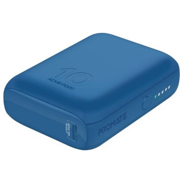 X1 Promate USB-C Power Bank, World’s Smallest 10000mAh Portable Charger With 20W USB-C - Image 1