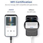 Black 1.8M Lightning To 3.5mm Headphone AUX Cable For IPhone - Image 3