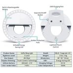 Selfie Phone Camera Ring Light With 36 LED Light, 3-Level Adjustable Brightness On-Video Lights Clips On - Image 3