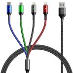 Universal Charging Cable: 4-In-1 For IP, Type C, Micro