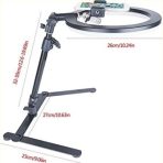 2 In 1 Desktop High Angle Shot Phone Mount With 10-Inch Dimmable LED Ring Fill Light - Image 4