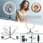 Ring Light, 10-Inch Ring Light With Bracket, Mobile Phone Tripod With Light - Image 2