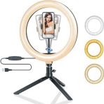 Ring Light, 10-Inch Ring Light With Bracket, Mobile Phone Tripod With Light - Image 5
