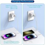 Dual Port 20W PD IPhone Fast Charger Brick Adapter - Image 3