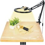 8 Inch LED Selfie Ring Light With Long Arm Clip Phone Holder 3 Color Dimmable Ring Light Multi-Function - Image 3