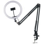 8 Inch LED Selfie Ring Light With Long Arm Clip Phone Holder 3 Color Dimmable Ring Light Multi-Function - Image 5