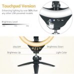10" Selfie Ring Light With Tripod Stand, Dimmable Desktop LED Circle Light - Image 3
