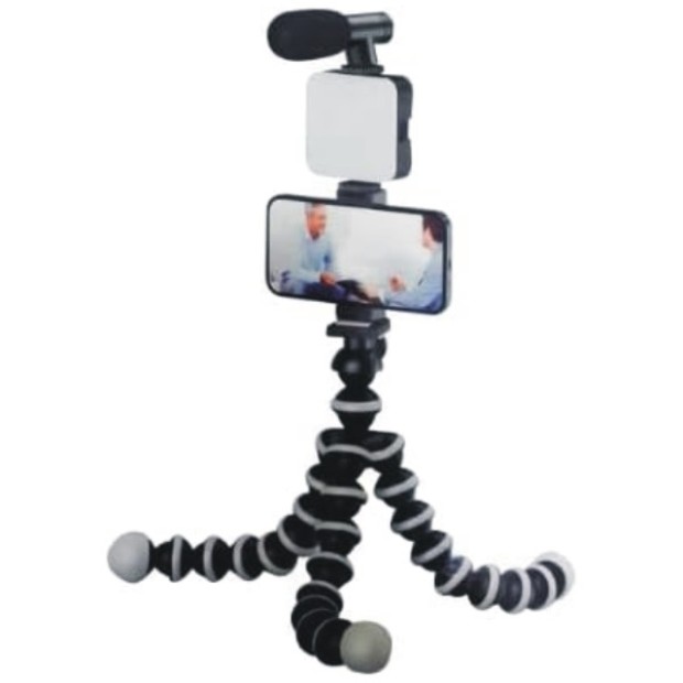 mm1 Rig Kit For Filming/YouTube Recording Photography For Any Mobile & Digital Cameras With LED Light - Image 1