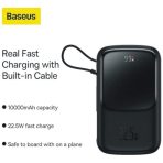 Baseus Power Bank Q Pow With Digital Display, U+C, With Built-In Type-C Cable - Image 2
