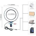 4 In 1 Vlogging Live Broadcast Smartphone Video Rig + 4.6 Inch Ring LED Selfie Light Tripod Mount - Image 4