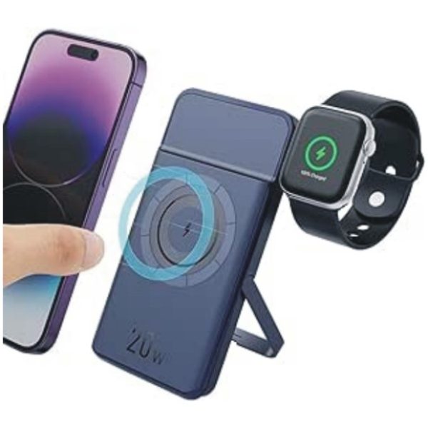 2 In 1 Magnetic Wireless Power Bank 10000mAh Suitable For Iphone 12/13 / 14/15 Pro Max