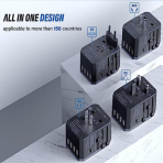 International Travel Adapter AC Wall Plug, 5.6A Power Adapter - Image 5