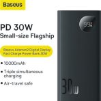 Baseus Adaman2 Digital Display Fast Charge Power Bank 10000mAh 30W Black