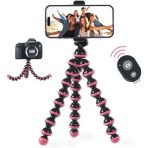 Flexible Tripod For IPhone With Mini Wireless Remote For Selfies Adjustable Stand Holder