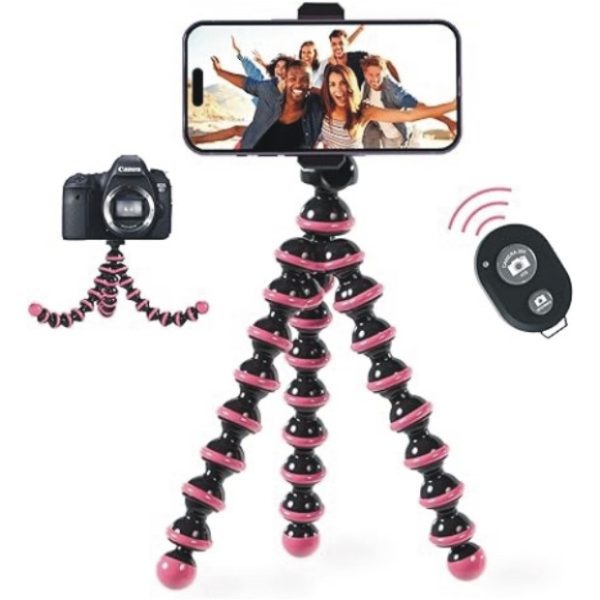 Flexible Tripod For IPhone With Mini Wireless Remote For Selfies Adjustable Stand Holder